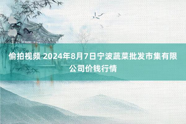 偷拍视频 2024年8月7日宁波蔬菜批发市集有限公司价钱行情