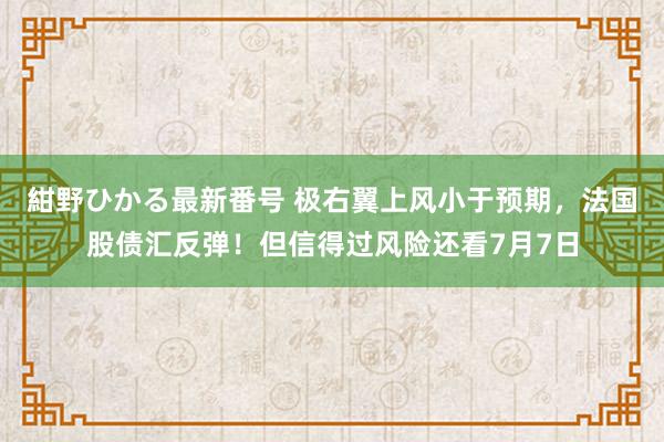 紺野ひかる最新番号 极右翼上风小于预期，法国股债汇反弹！但信得过风险还看7月7日