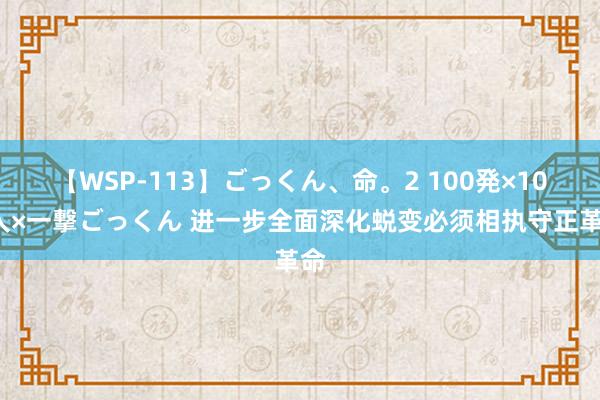 【WSP-113】ごっくん、命。2 100発×100人×一撃ごっくん 进一步全面深化蜕变必须相执守正革命