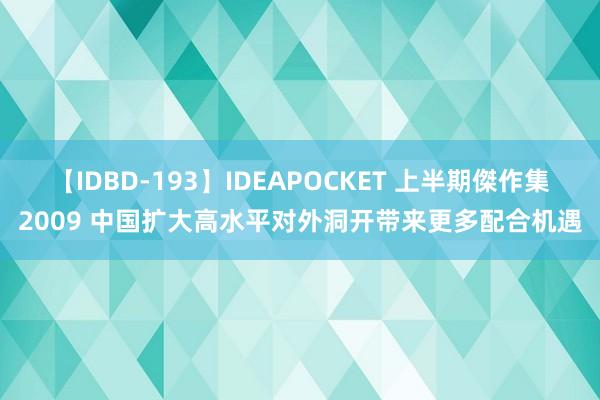 【IDBD-193】IDEAPOCKET 上半期傑作集2009 中国扩大高水平对外洞开带来更多配合机遇