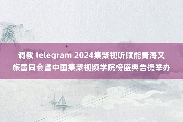 调教 telegram 2024集聚视听赋能青海文旅雷同会暨中国集聚视频学院榜盛典告捷举办